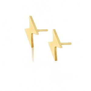 NEW SAHIRA women's lightening bolt studs in gold